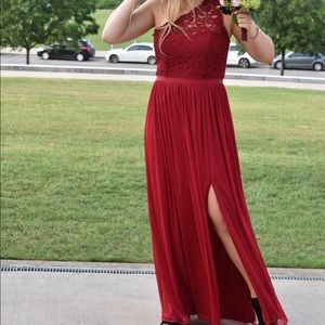 Long Red Formal / Prom dress